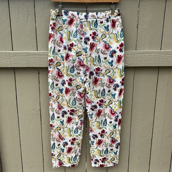 Xirena Paxtyn Floral Pattern Gauzy Drawstring Capri Ankle Pant Bohemian Floral S - Picture 2 of 7